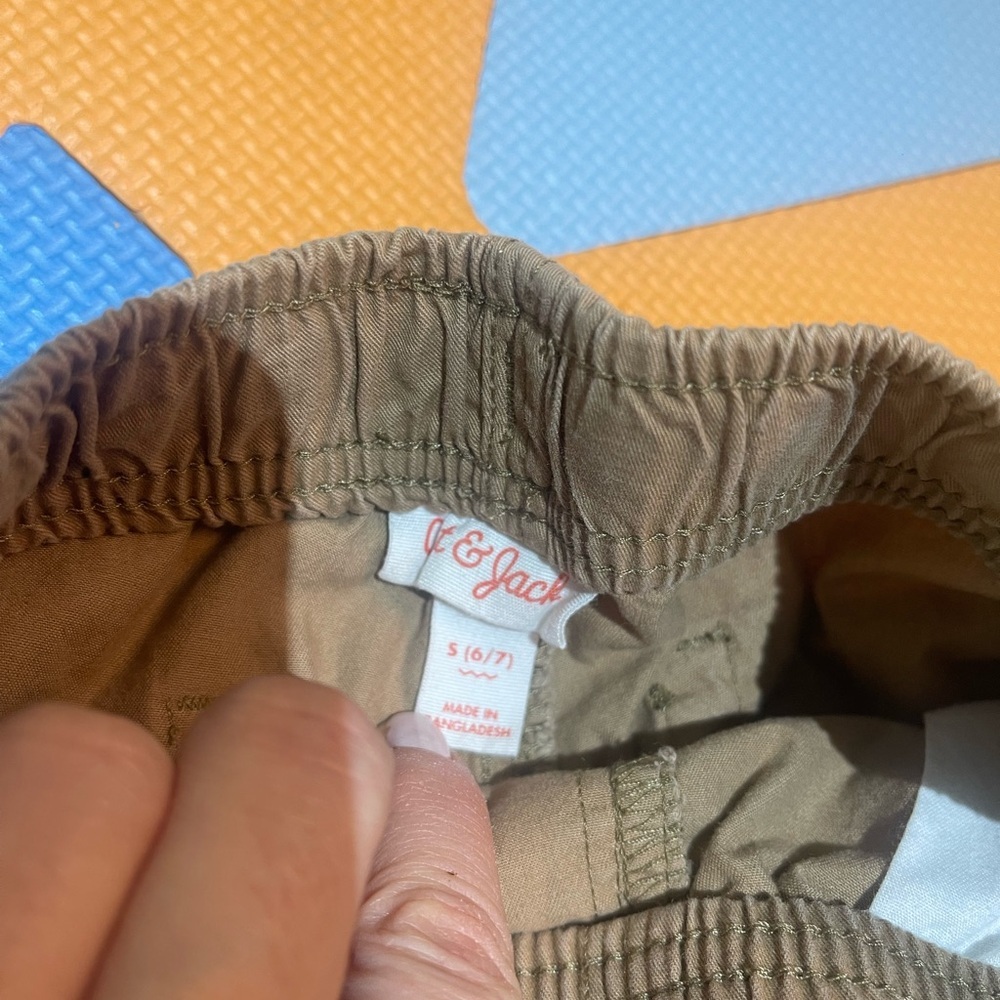 Cat & Jack Tan Elastic Waist Shorts - Picture 2 of 2